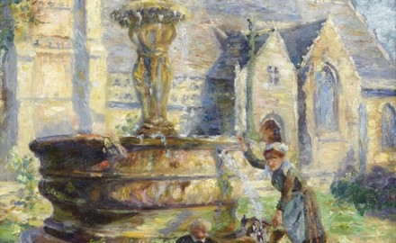 Woman at Fountain (SOLD)