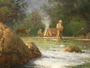 Fishing by the Camp (SOLD)