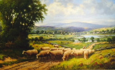 Sheep to Pasture, c. 1880