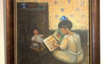 Girl Reading to a Doll c.1915