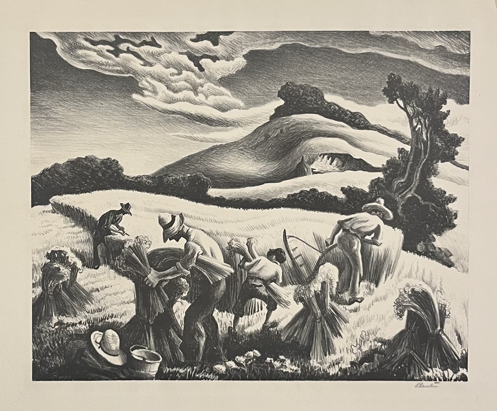 Cradling Wheat, 1939