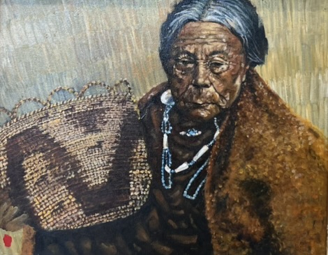 Elder with Basket